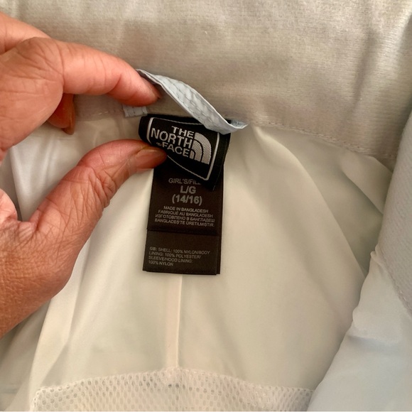 NWT North Face Girl’s Blue Resolve Rain Jacket Shell Windbreaker Size L 14-16 - Picture 5 of 9